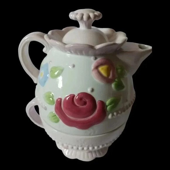 Michel roses  tea set colorful - Picture 7 of 11